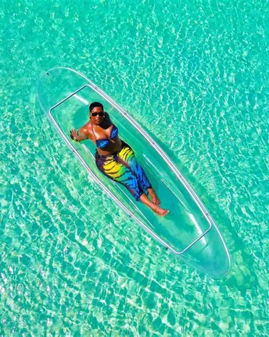 Clear kayak with drone 2