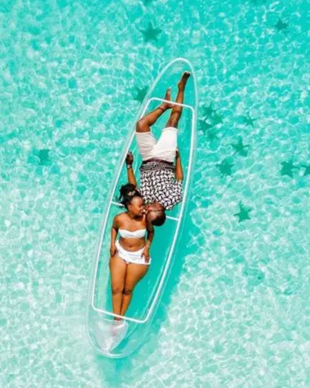 Clear kayak with drone 3