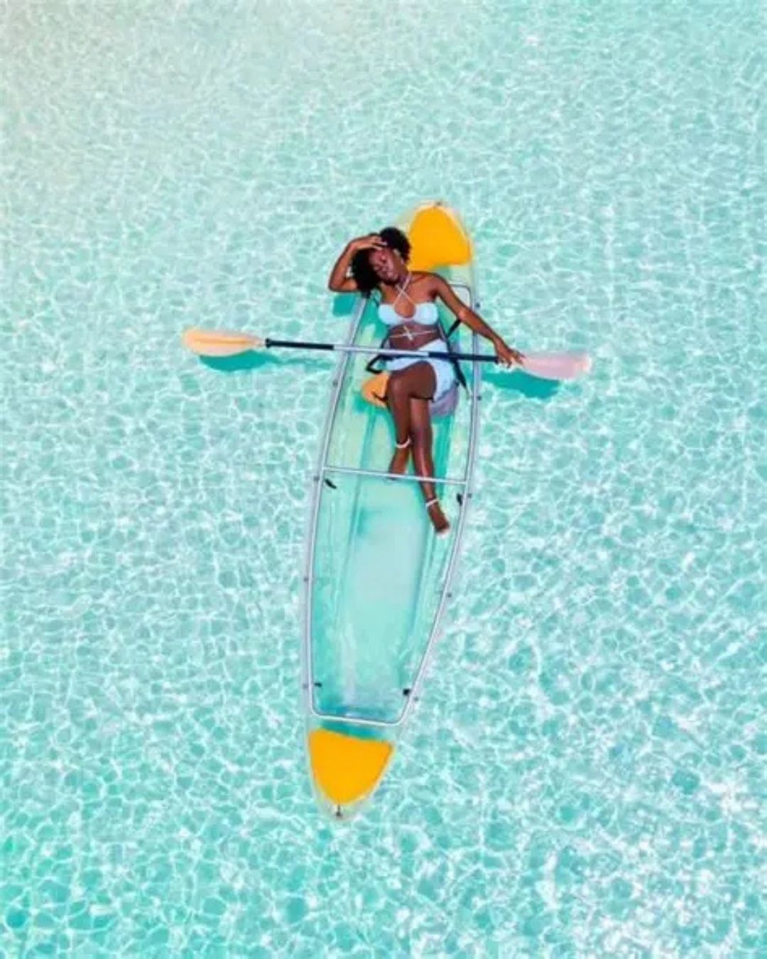 Clear kayak with drone 4